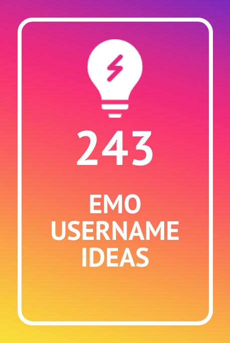 Des noms d'utilisateurs emo cool